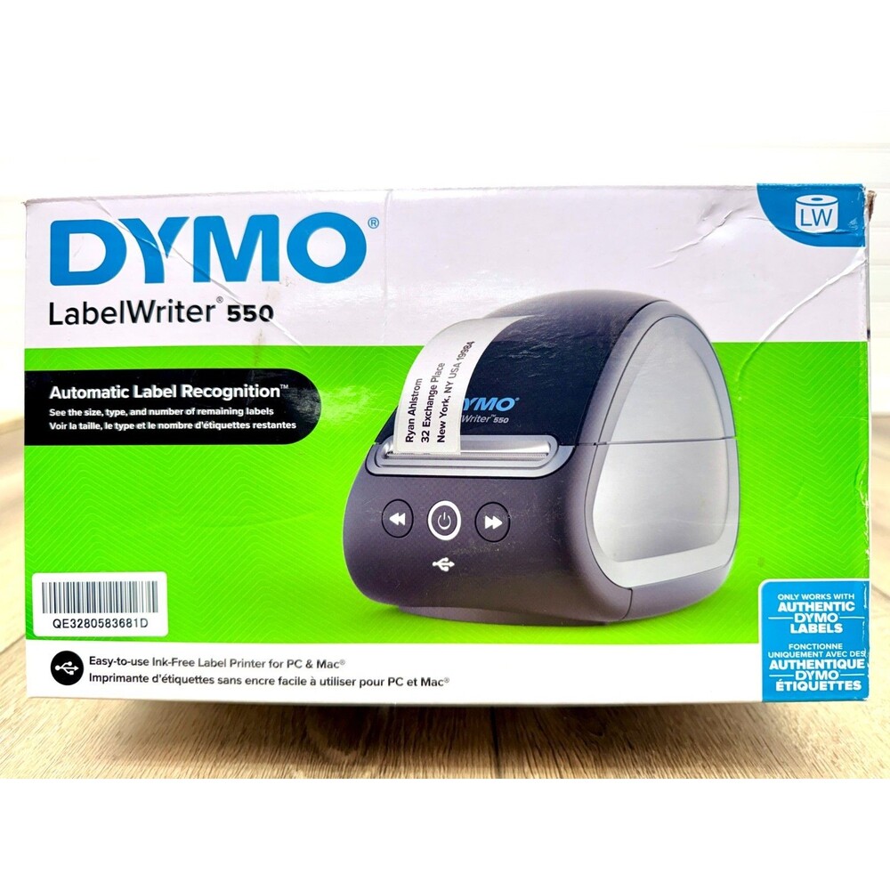 Dymo LabelWriter 550 Desktop Label Printer, Black (2112552) FACTORY SEALED